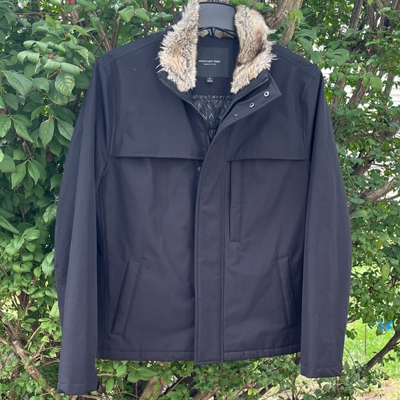 Marc New York Other - Marc New York Black Jacket with Faux Fur Collar Size M